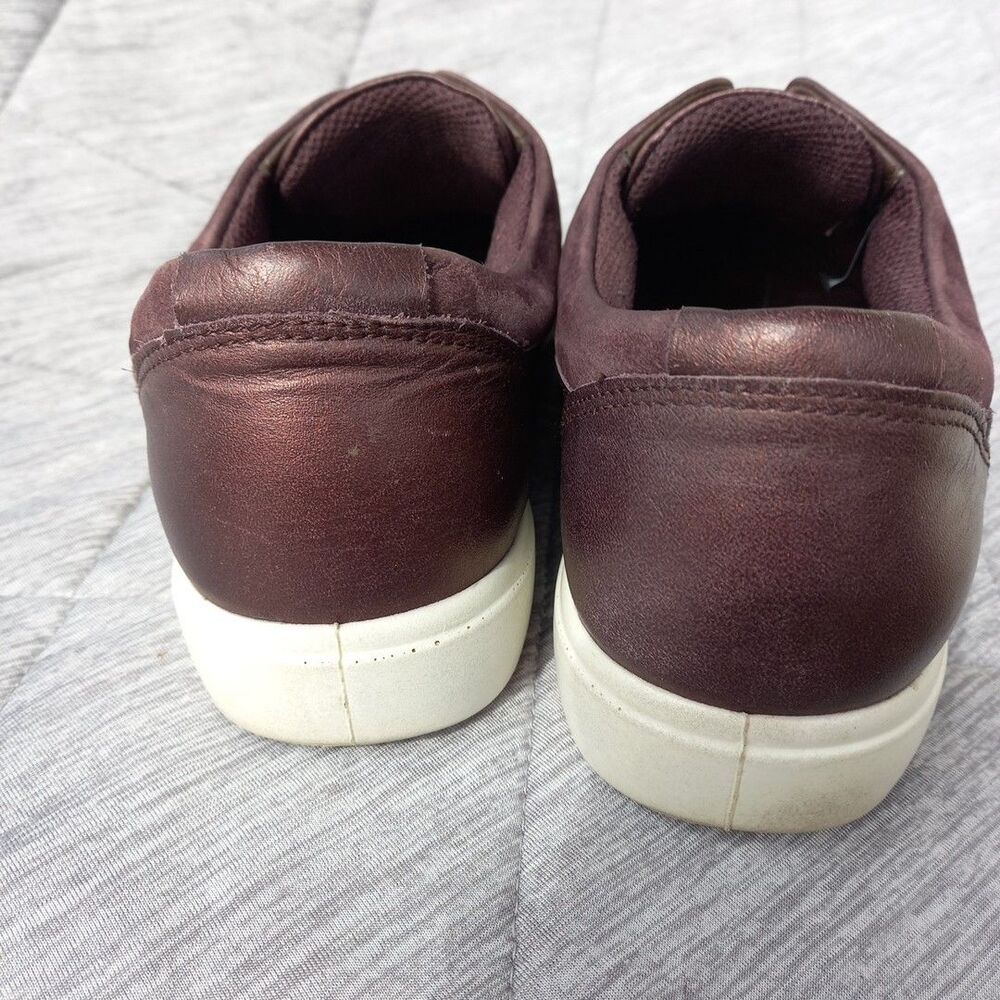 Ecco Soft 7 Leather Slip-On Comfort Extra Width Sneaker Womens 7 Metallic Brown - Picture 6 of 7